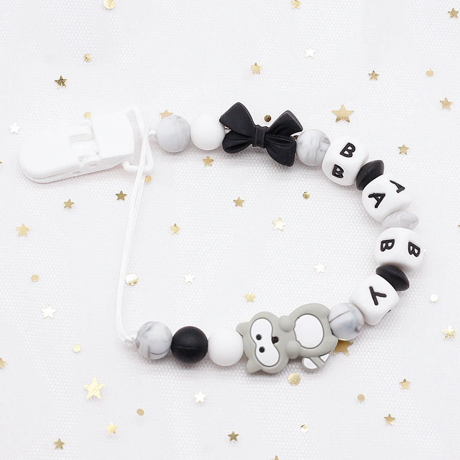Personalised Gift Silicone DIY Pacifier Chain Baby Teething Modern Newest