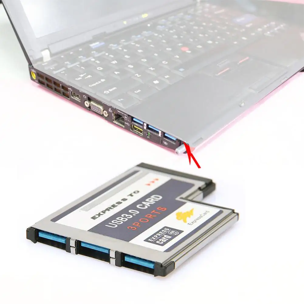 Супер скорость 54 мм Экспресс-карта в 3 порта USB 0 адаптер конвертер для ПК ноутбука