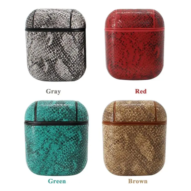 Bluetooth Headset Cover Leather PU earphone Protection Case For Airpod Apple Business Wireless Earphone Leather Box Earbuds Bag