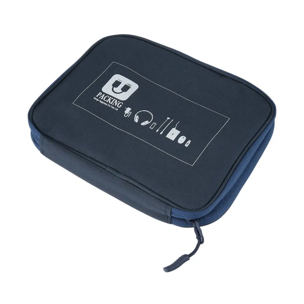 

Fashion Multifunction Compact Storage Bag Practical Digital Data Cables Flash Drives Travel Case Waterproof Oxford Cloth Pouch