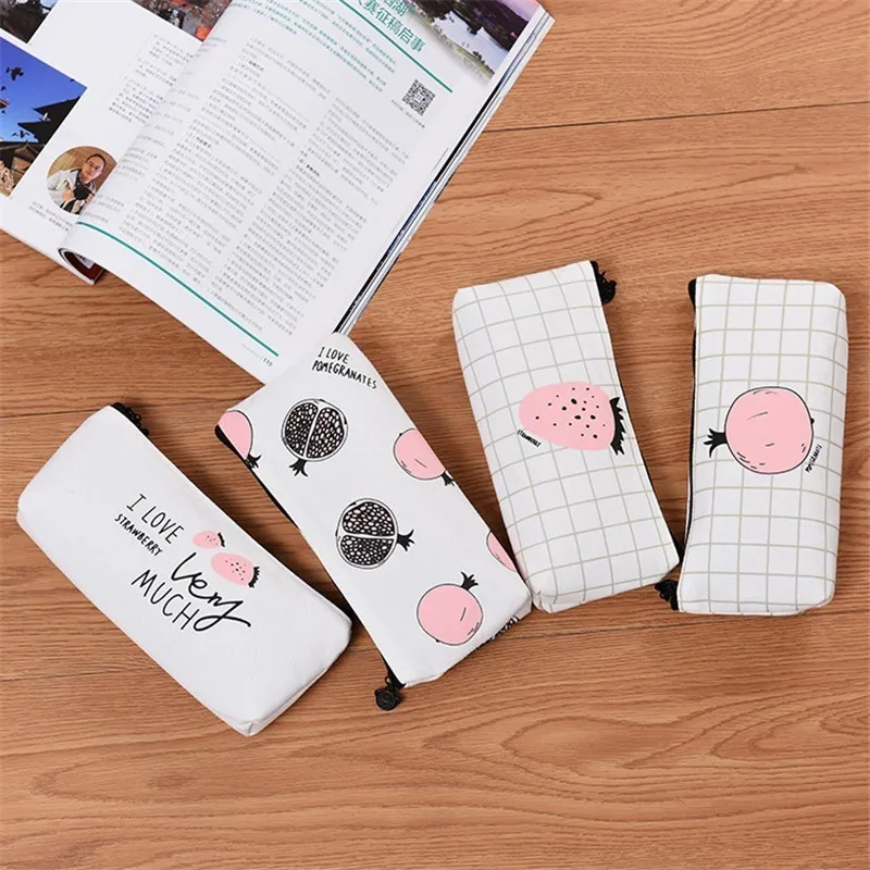 

1 PC Kawaii Canvas School Pencil Cases Bags Pouch Cute Fabric Pen Box Case Kids Gift Office Stationary Supplies Pencilcase 04927