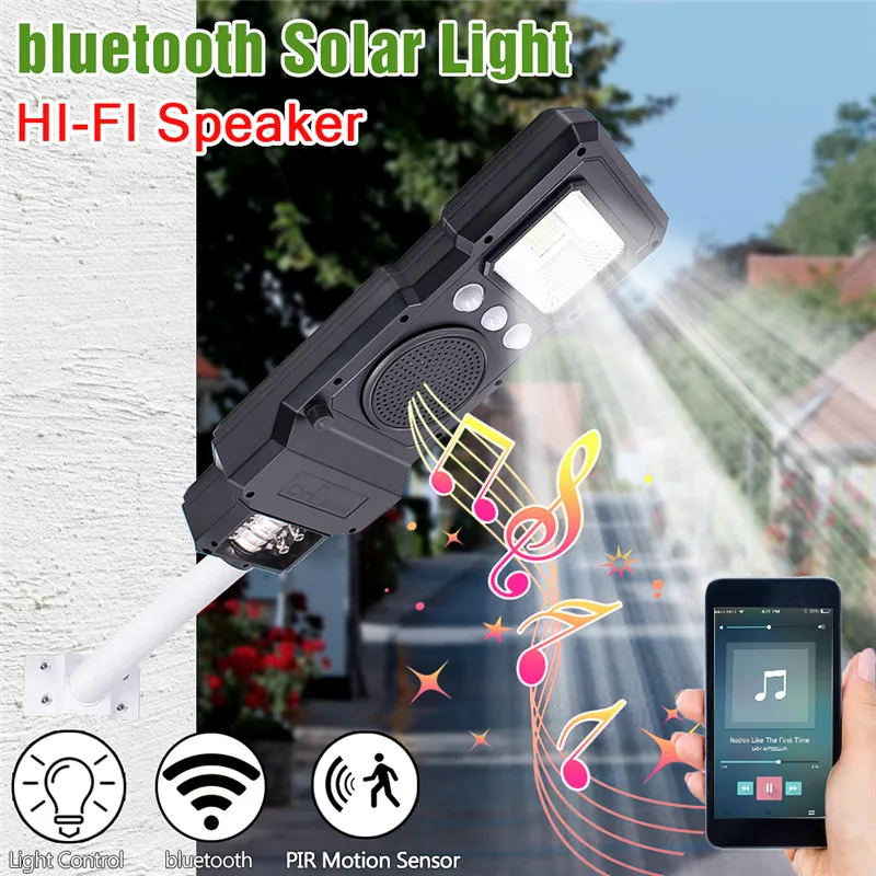 

Music Solar Street Light APP Control Remote Control Radar&Light Sensor Outdoor Flood Wall Lamp with Timing