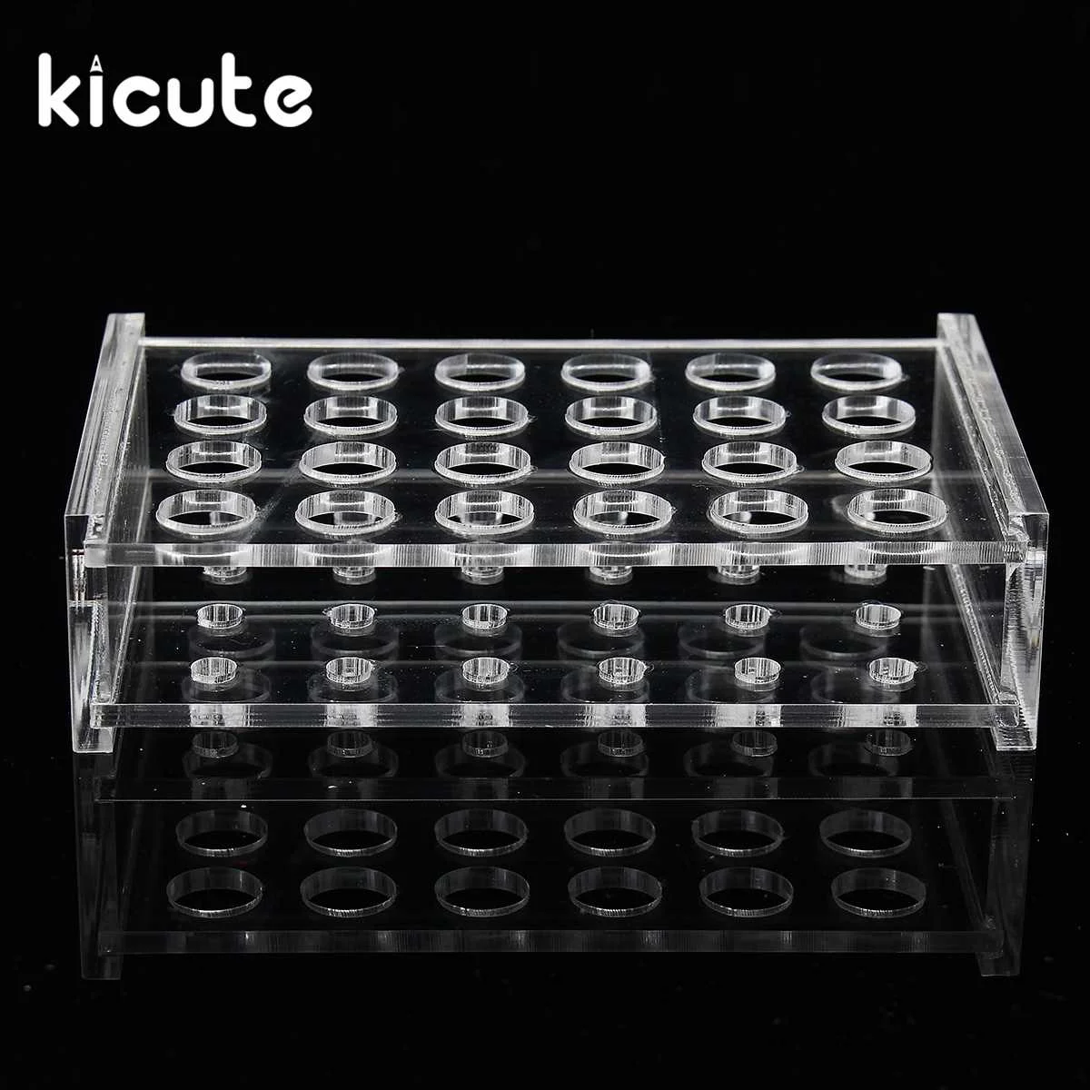 

Kicute New 24 Holes 1.5ml Clear Plastic Centrifugal Test Tube Test Tubing Rack Holder 11mm Dia School Supply Lab Equipment Tool