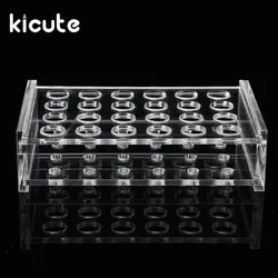 Kicute Новый 24 Отверстия 1,5 мл прозрачный пластик центробежный тесты трубки стойки держатель 11 мм Диаметр школы питания лабораторное