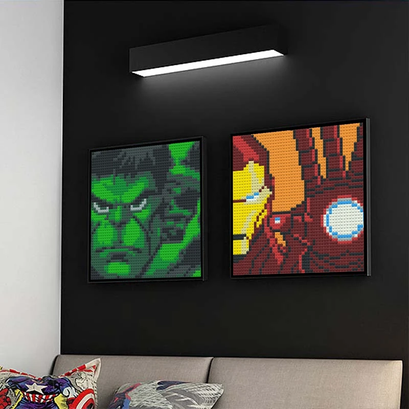 Günstig 50x50 Punkte Isometrische Pixel Kunst Ziegel 1x1 Mini Bausteine Porträts DIY Hause Dekoration Kompatibel Mit le * geht Cartoon