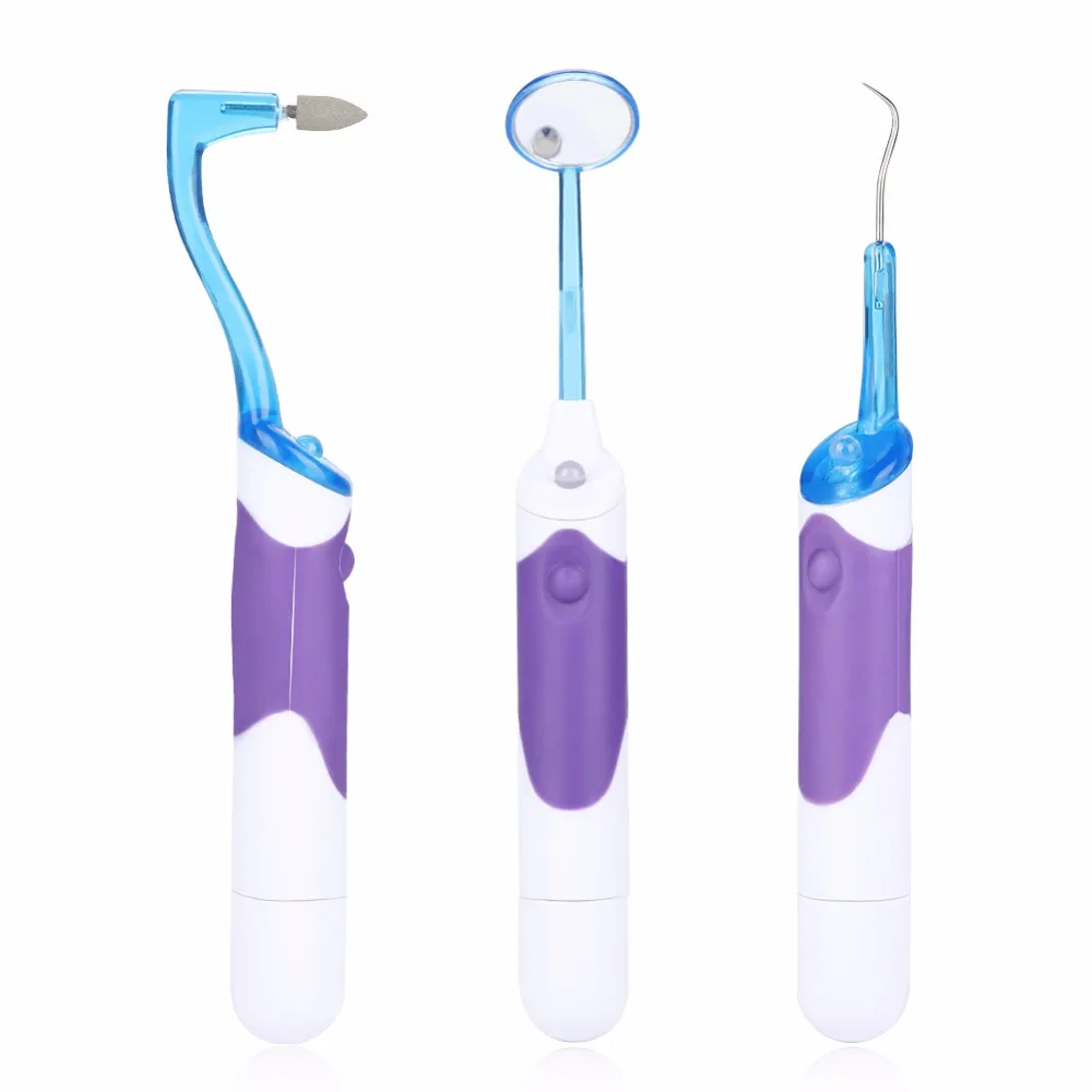 Новый 3 светодио дный шт. led подсветкой уход за полостью рта Tool Kit зубные устройство для удаления зубного налета электрический обнаружения