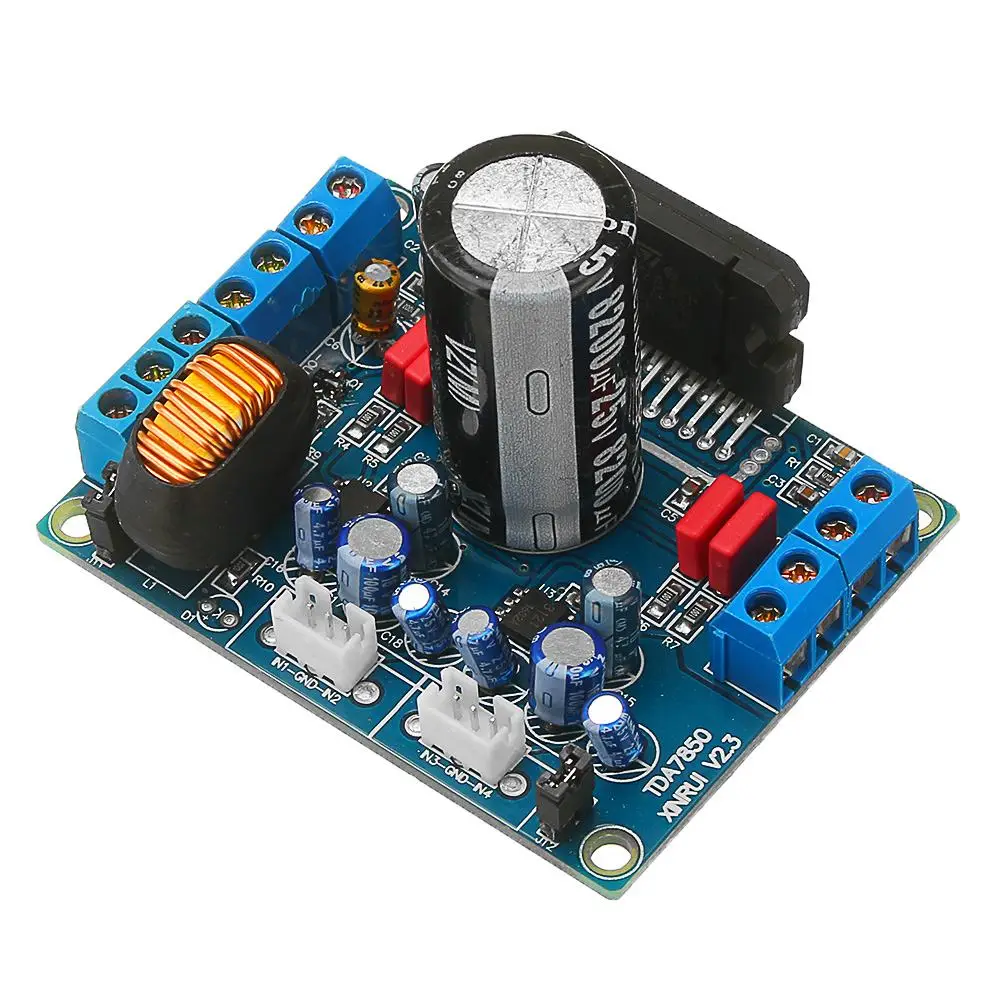 LEORY DC 12 В A Тип 4*50 Вт автомобильный аудио модуль питания MOSFET HIFI усилитель плата TDA7850