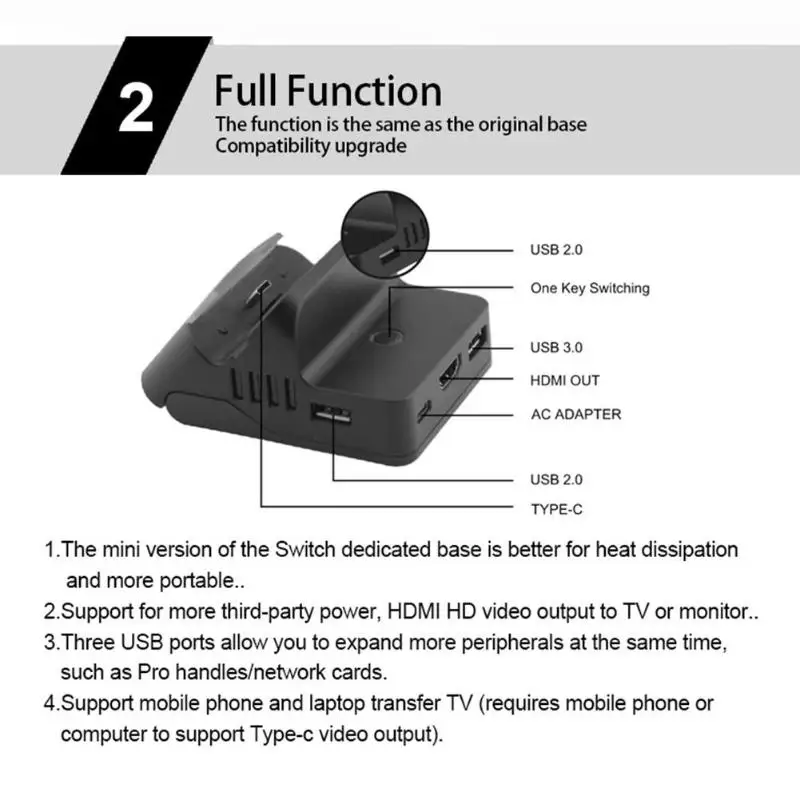 HDMI зарядная док станция регулируемый кронштейн база для Nintend Switch Host|Зарядные