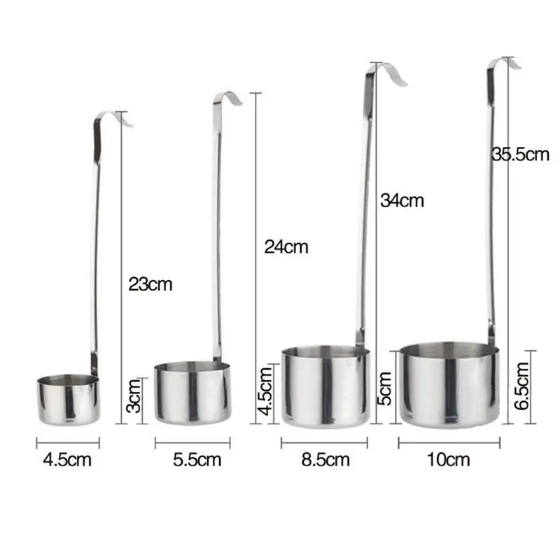 Утолщенная немагнитная Нержавеющая Сталь Вино Диппер для розлива вина измерения с крюком винная ложка