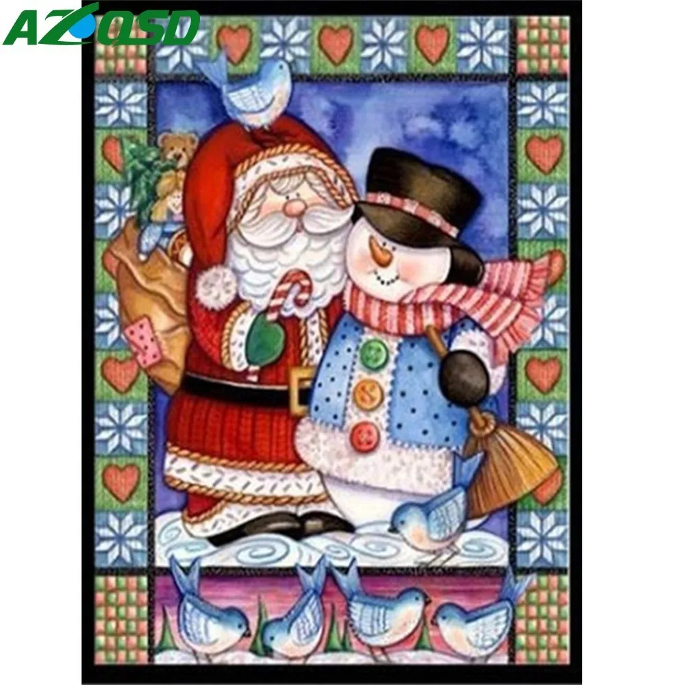Алмазная вышивка AZQSD Санта Клаус сделай сам квадратная картина стразы алмазная