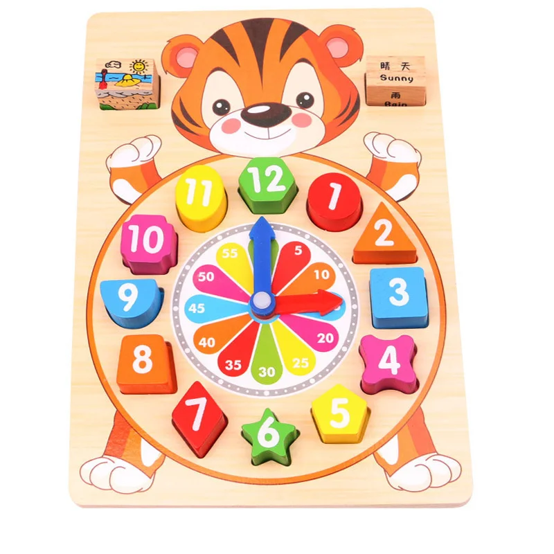 Tiger Shape Sorting Cube clock Educational learning Understanding color shape digital Wooden Geometric Building blocks baby toy Tiger Shape Sorting Cube clock Educational learning Understanding color shape digital Wooden Geometric Building blocks baby toy