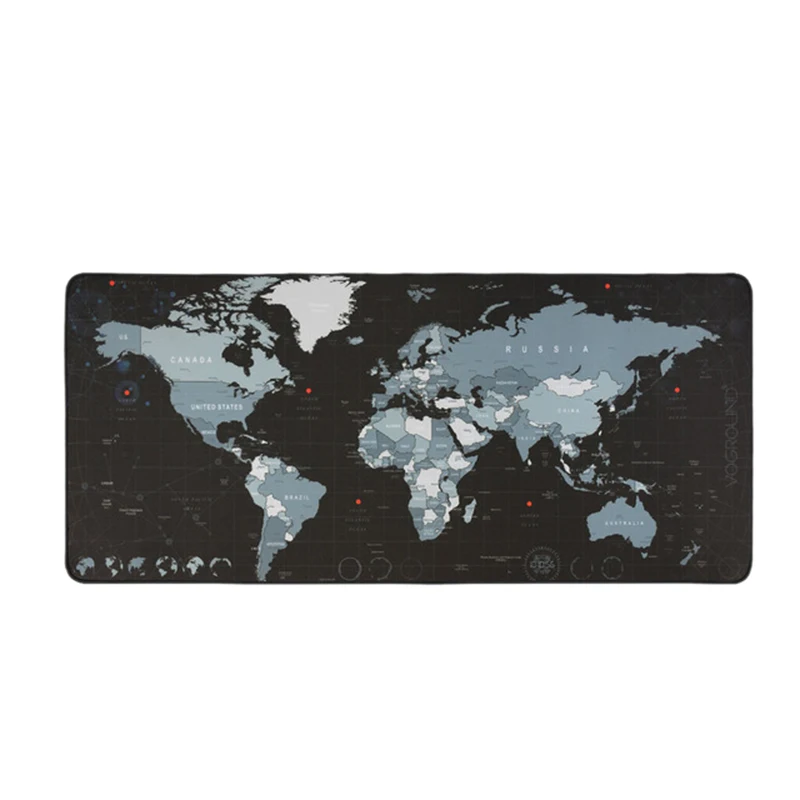 

Voground Mouse Pad World Map Natural Rubber Material Locking Edge Waterproof Anti-Slip Desk Gaming Mousepad Desk Mats