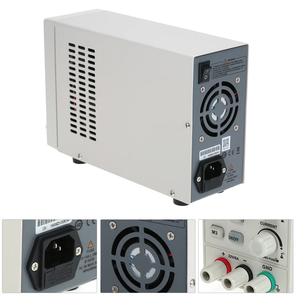UNI-T de conmutación para fuente de alimentación de CC de 4 dígitos pantalla LED 0-32 V 0-6A de alta precisión ajustable Mini AC 220 V 50Hz - 5
