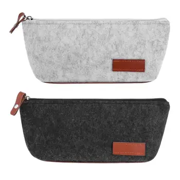 

Portable Zipper Felt Cloth Fabric Pencil Case Pen Stationery Container Storage Bag Pouch Estojo Escolar School Office Supplies