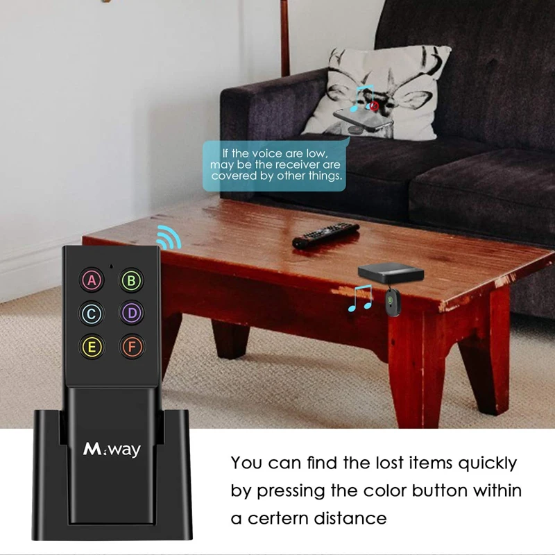 Goede Key Finder Draadloze Rf Item Locator Key Tracker Anti Verloren Alarm Sleutelhanger, 1 Rf Zender En 6 Ontvangers Voor Key Purse Huisdier