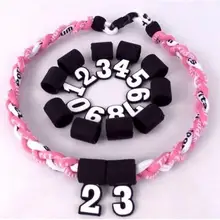 Силиконовый номер кулон, титановое ожерелье кулон 0-9 номера только номера