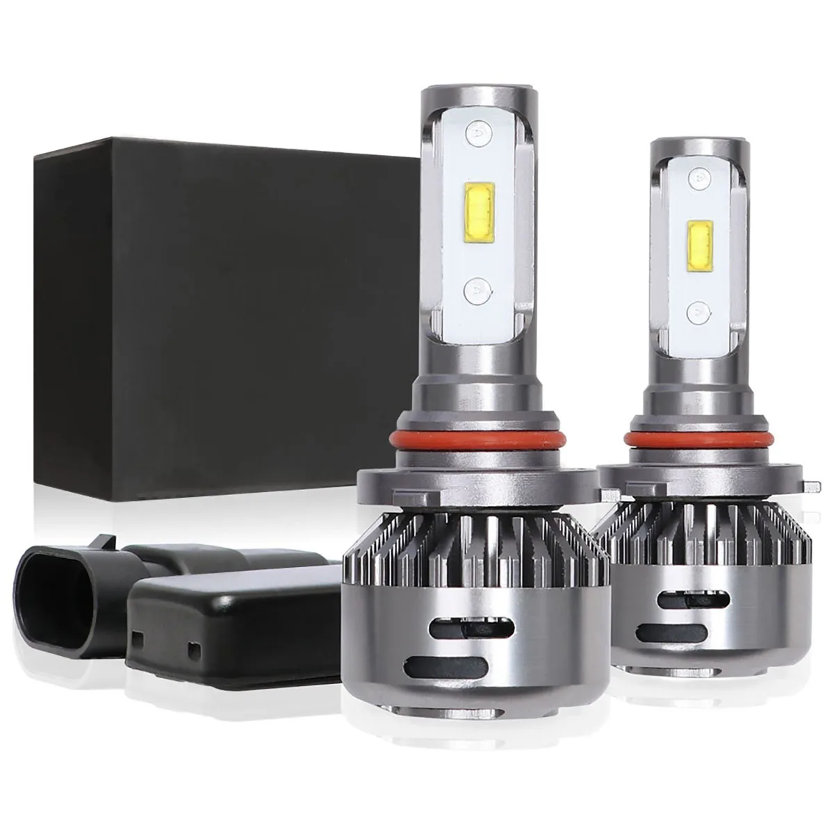 ALLOMN 2 Pcs LED Car Headlight Bulbs 6000K Lamp LED Headlights Car