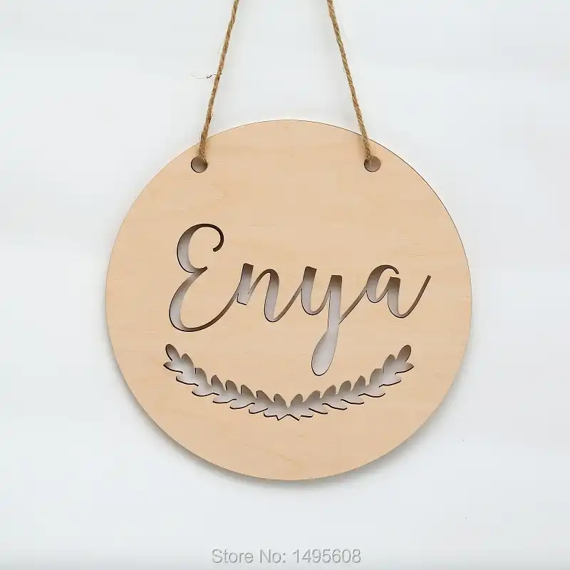 wood baby name wall hanging