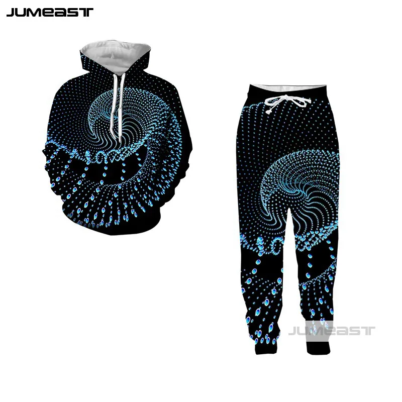 Jumeast 3D Print Space Art Women/Men Hoodie Sweatshirt Stereo Vertigo Design Vests Pans Set Casual Suits Fashion Couples | Мужская