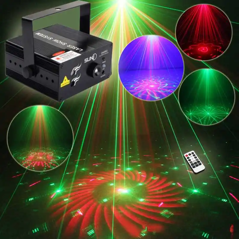 

3 Hole Sound Control Green & Red LED Night Light Stage Lighting Effect Laser Beam Lamp DJ Disco KTV Bar Indoor Decor Lighting