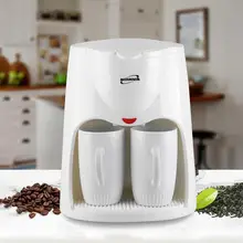 Adoolla небольшого размера 2-чашка капельного Кофе чайник Электрический автоматический эспрессо Кофе машина для дома