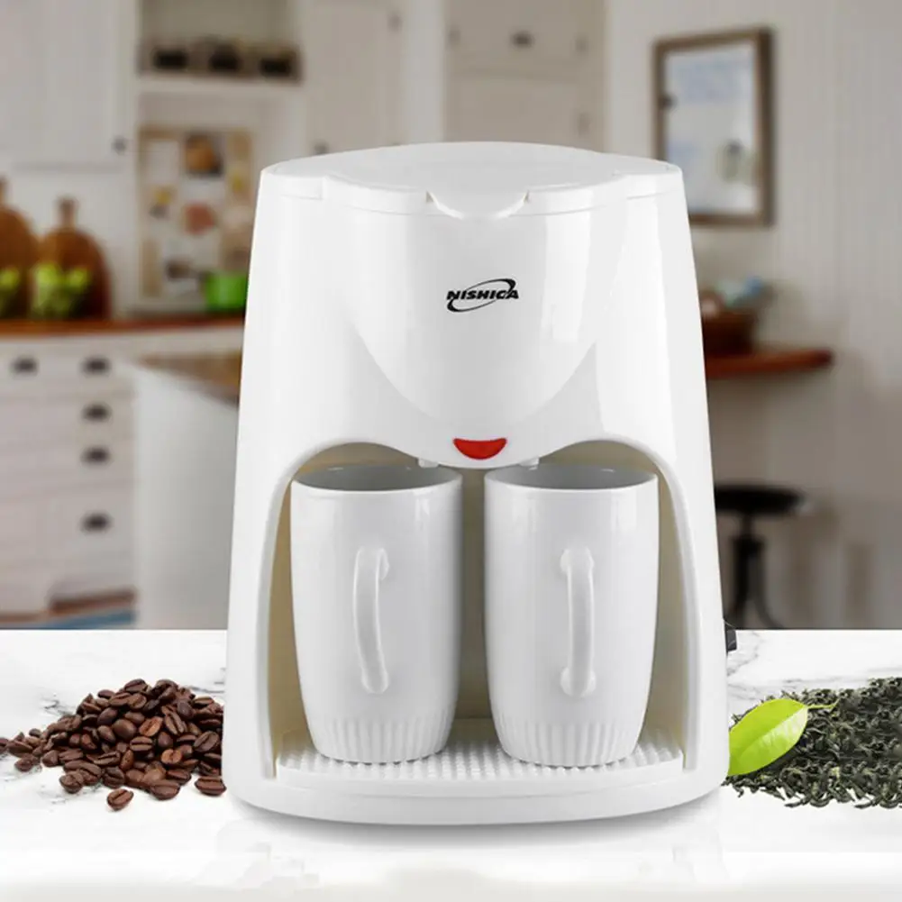 

Adoolla Small 2-Cup Drip Coffee Maker Electric Automatic Espresso Coffee Machine for Home Cafe