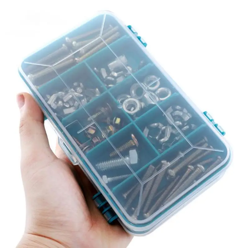 

Practical Toolbox Plastic 8 Compartments Portable Storage Container Organizer Toolbox Case storage of hardware/tools Storage