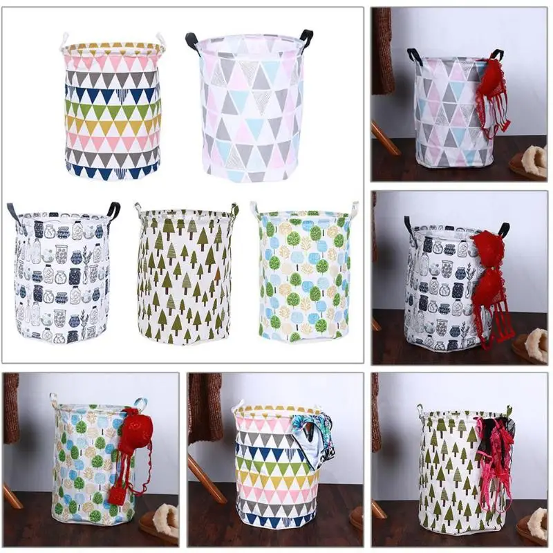 Foldable Laundry Storage Basket Clothes Storage Bag Dirty Laundry Basket Kids Toys Organizer Home Sundries Storage Barrel