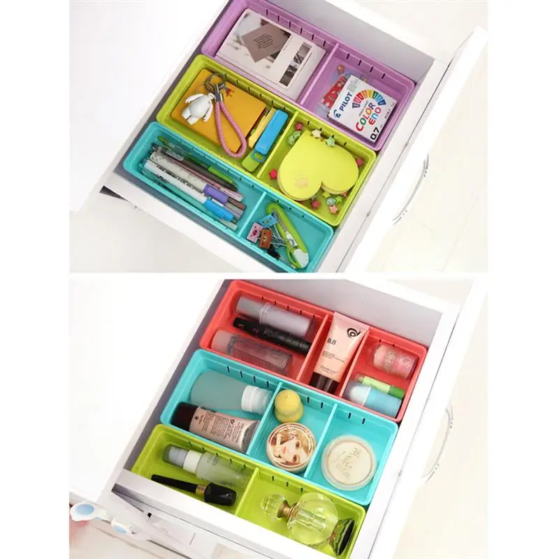 Plastic Cosmetic Storage Box Multifunction Desktop Storage Boxes Drawer Makeup Organizers Stationery Storage Organizer