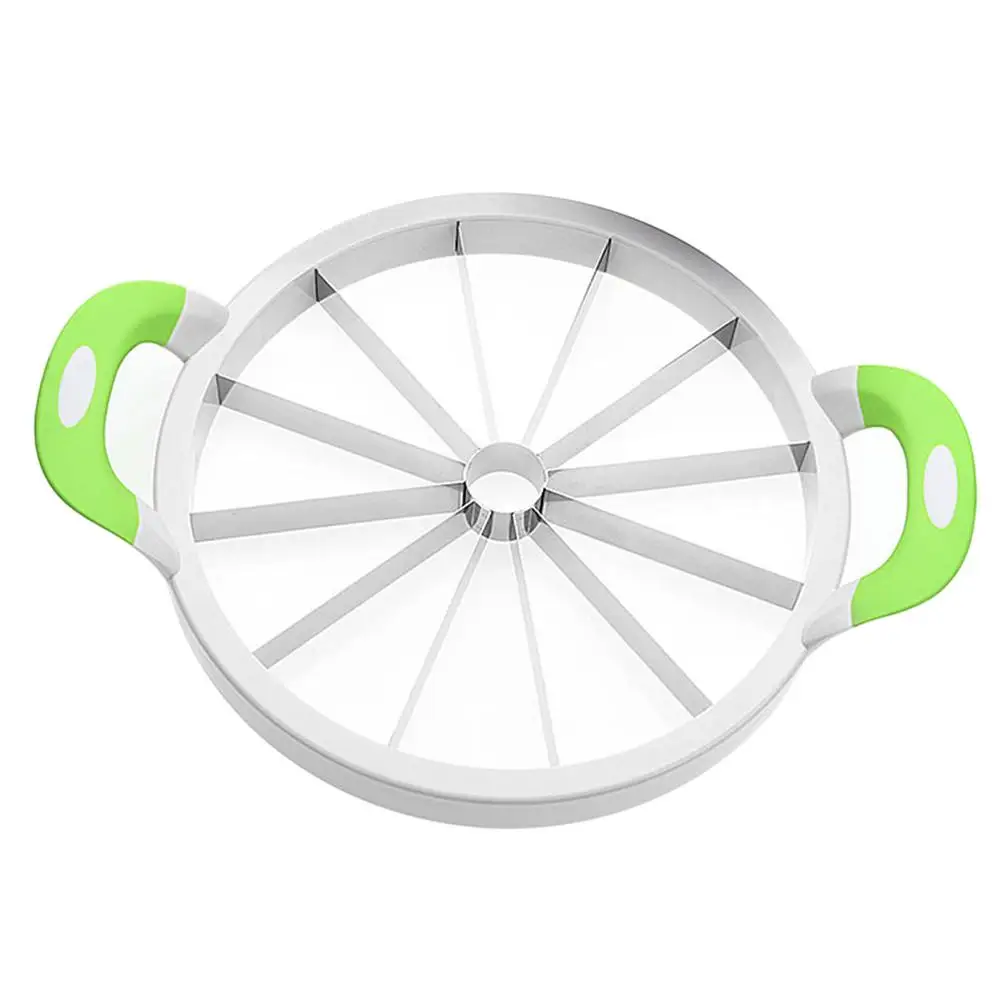 

Fruit Slicer Cutter Large Watermelon Slicer With Comfort Rubber Handle Household Stainless Steel Cantaloupe Pineapple Lemon Oran