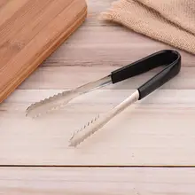 1 шт. 18 см щипцы из нержавеющей стали для приготовления пищи щипцы для сервировки принадлежности для шашлыков инструменты для гриля кухонная утварь Силиконовая ручка зажимы для льда зажим