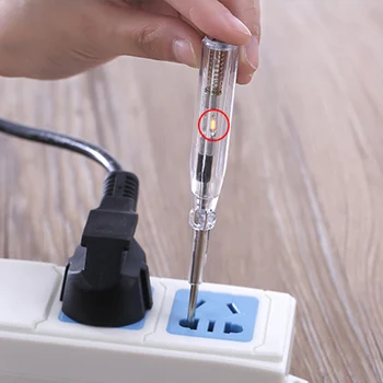 

Screwdriver Plastic Induced Electric Tester Probe With Indicator Light Voltage Tester Pen AC/DC Detector100-500V