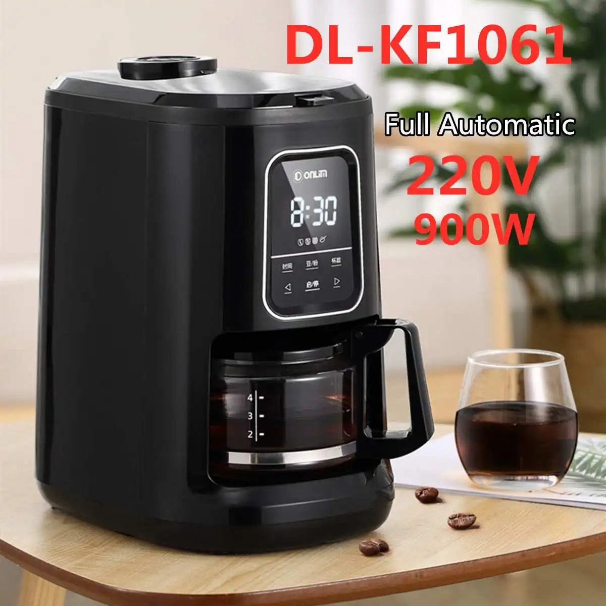 

Full Automatic Grinding Bean Powder Coffee Machine Cafe Maker 600ML Multifunctional Coffee Machine Home Application