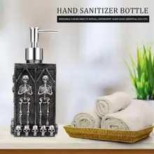 460 мл большой емкости дозатор жидкого мыла Смола череп ручная бутылка для антисептика Ручной Дозатор для мыла, шампуня инструмент для ванной комнаты