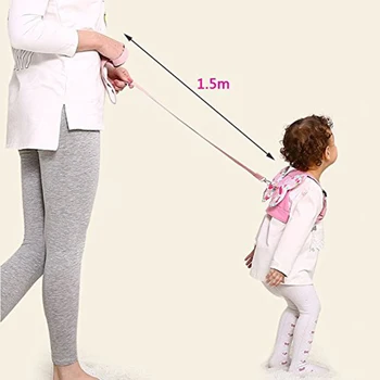 

Anti Lost Toddlers Leash Child Walking Safety Harness Kids Wristband Assistant Strap Belt (Butterly pink)