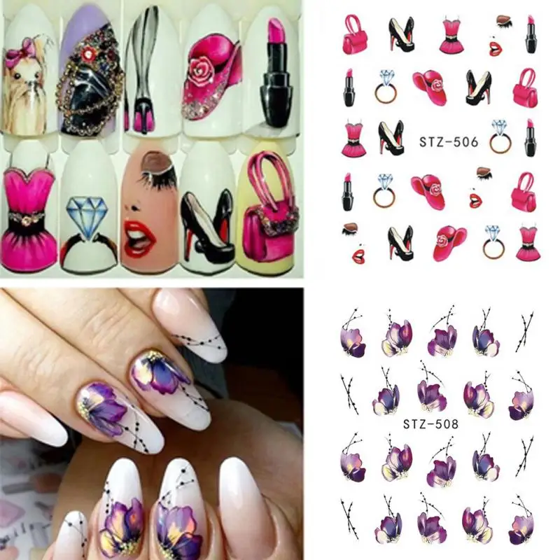 

Cat Nail Sticker Flower Stickers for Nails Lavender Purple Blooming Stickers on Nails Flower Nail Stickers Decals