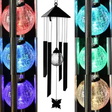 WINOMO Солнечный Цвет Изменение светодиодный Windchime открытый сад металлические китайские колокольчики Shopmonk