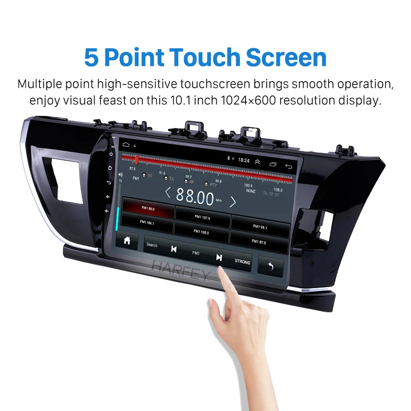 Clearance Harfey 10.1" Car Radio GPS Navigation 2Din Android 8.1 Multimedia Player Touchscreen Head Unit For Toyota Corolla RHD 2014 2 Clearance Harfey 10.1" Car Radio GPS Navigation 2Din Android 8.1 Multimedia Player Touchscreen Head Unit For Toyota Corolla RHD 2014 2