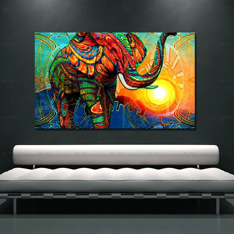 

Abstract Wall Art Poster and Printmaking Wolf Animal Canvas Painting Decoration Picture Giclee Painting Living Room Artwork