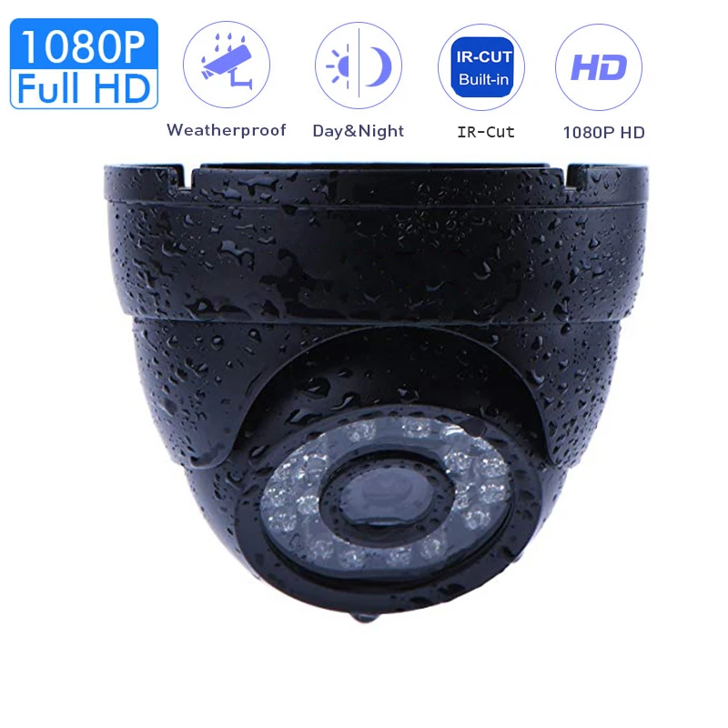 

LED Camera 24 Home Security Camera 1080P HD CMOS Camera Dome BEESCLOVER-Cut Night Vision Camera Outdoors Waterproof IP66