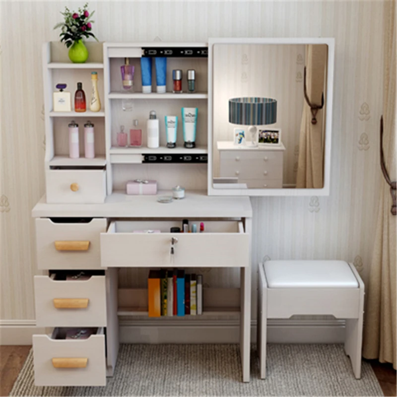 Comoda الفقرة Mdf Coiffeuse Avec ميرور كاميرا دا Letto هل Mueble دي Dormitorio خشبية Penteadeira قورتو الجدول الكورية مضمد
