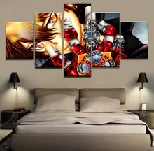 5 Panels Anime Katekyo Hitman Reborn Modular Picture Wall Art Draw Home Decorative Living Room Modern Canvas Print Painting anime katekyo hitman reborn cosplay costumes izumi sagiri japan kimono bathrobe