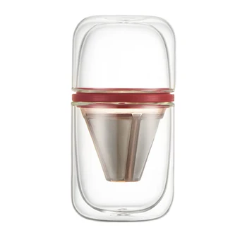 

Mini Portable Drip Coffee Pot Brew Coffee Glass Pot Household Exclusive Cup Percolator Stainless Steel No Need Filter