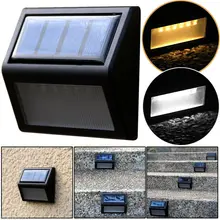 6 светодиодный светильник на солнечных батареях, водонепроницаемый уличный солнечный светильник для сада, энергосберегающий настенный светильник для двора, теплый белый Декор IP55