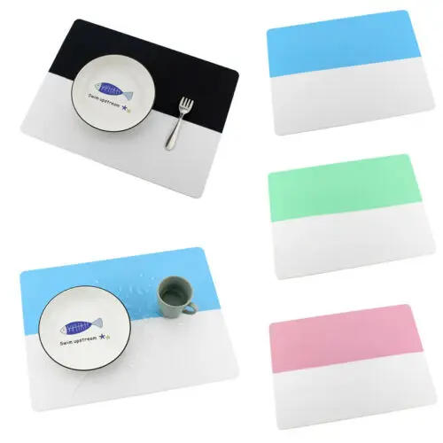 

Two-color non-slip Table Mat Silicone Insulation Pad Kids Baby Dining Table Kitchen Cloud Placemats Place Mat Table Napkin
