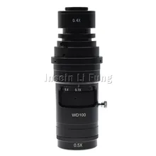 10X-200X Регулируемая Увеличение 25 мм зум c-креплением 0.7X~ 5X для видео микроскоп Камера рабочее расстояние 100 мм-300 мм