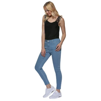 

Casual Women Jeans Harajuku Pant Slim Stretch Denim Pencil Pant Trousers For Woman Blue Mid Waist Skinny Jeans Pantalon On Sale