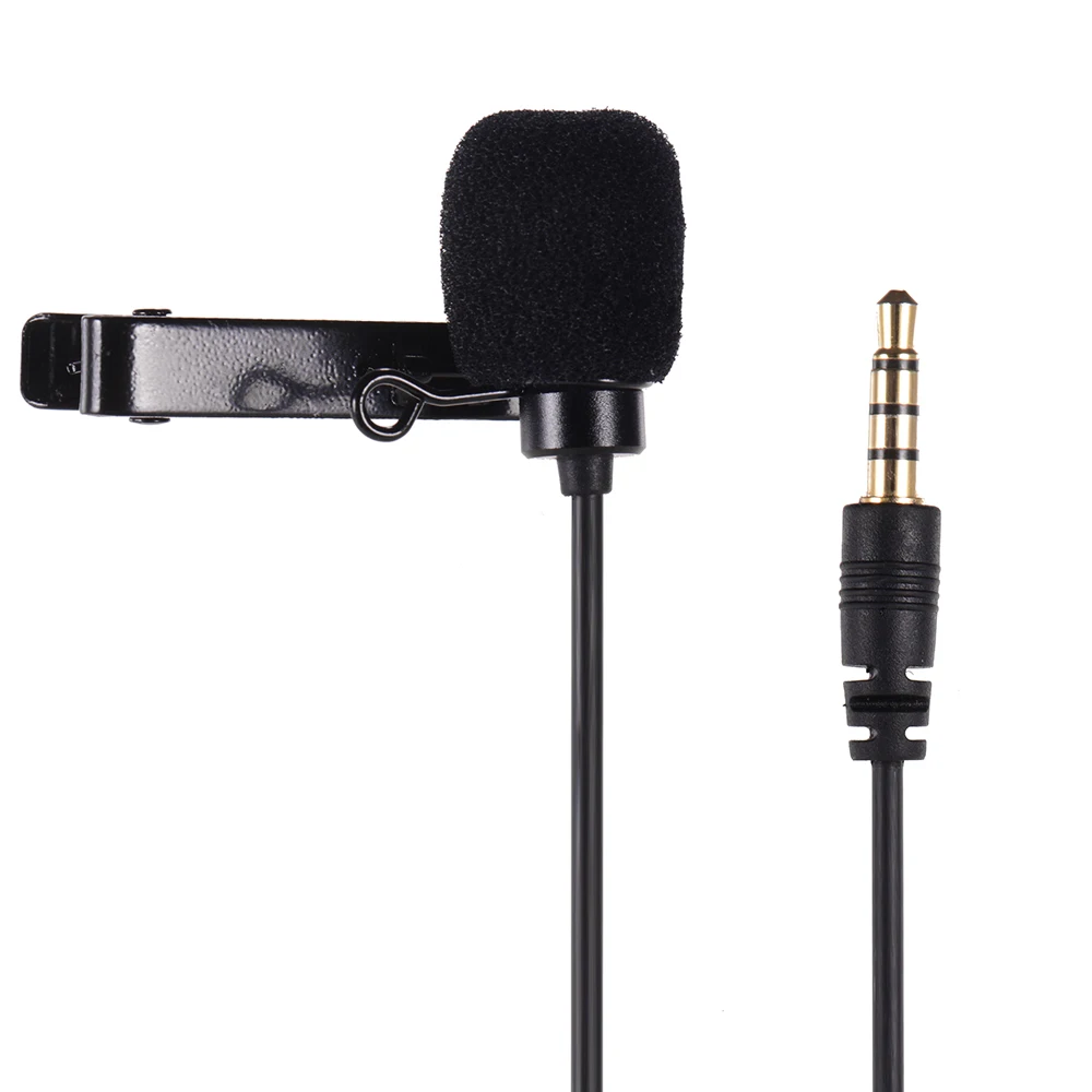 Lavalier Microphone Omni directional Clip on Mic with 1.2m Cable Length