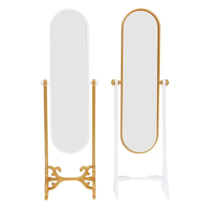 Miniature Floor Rotary Furniture Mirror Toys For Barbie Accessories Our Generation American Girl Doll House Dollhouse Kid Gifts Miniature Floor Rotary Furniture Mirror Toys For Barbie Accessories Our Generation American Girl Doll House Dollhouse Kid Gifts