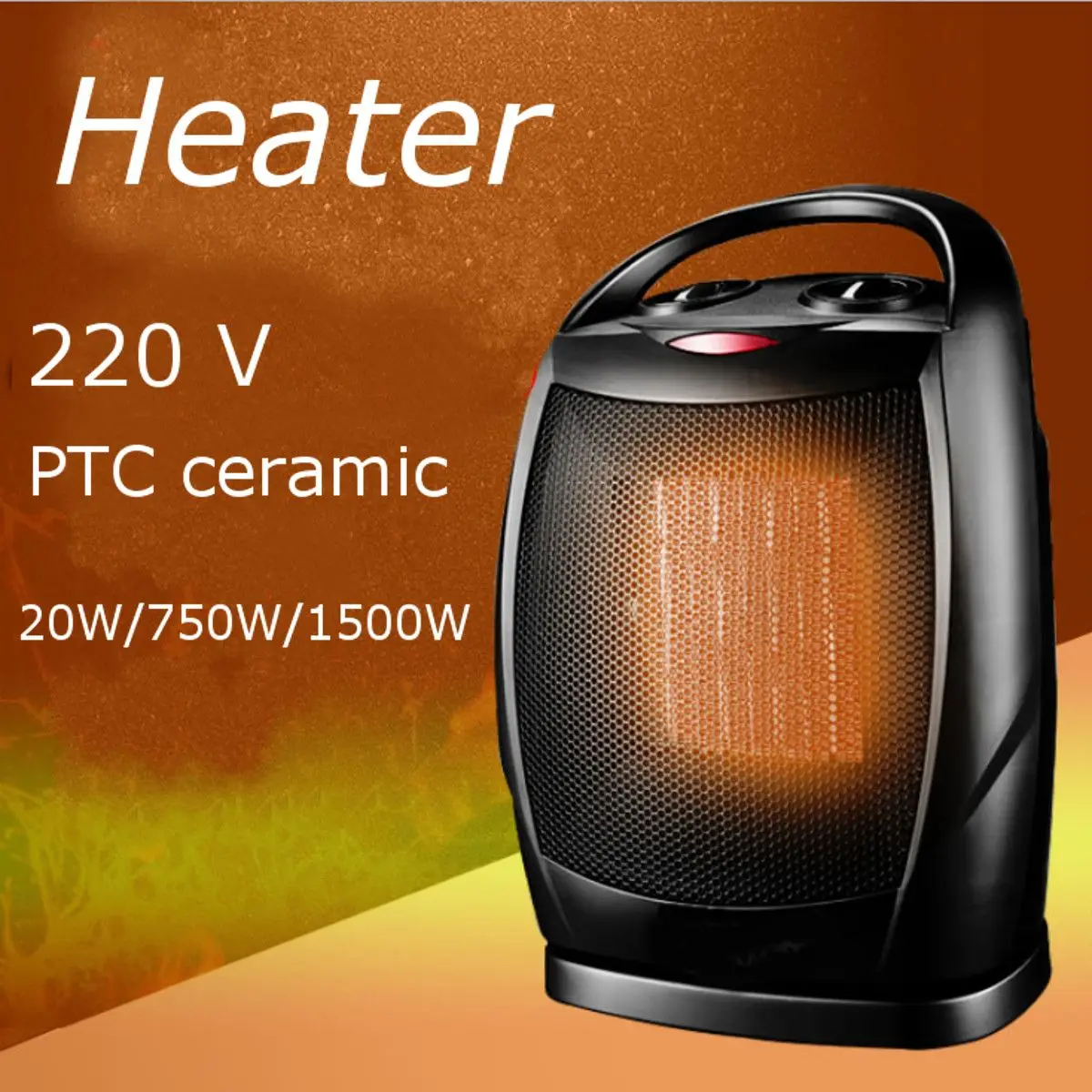 

Indoor PTC Ceramic Electric Portable Heater Mini Energy Saving Desktop Fan Heater Shake Head Radiator Warmer With Thermostat